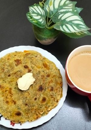 पुदीना लौकी गाजर पराठा रेसिपी मुख्य फोटो