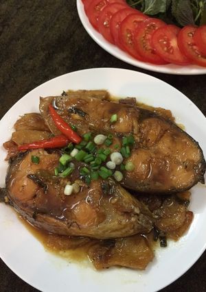 Hình của món Cá kho riềng làng Vũ Đại.