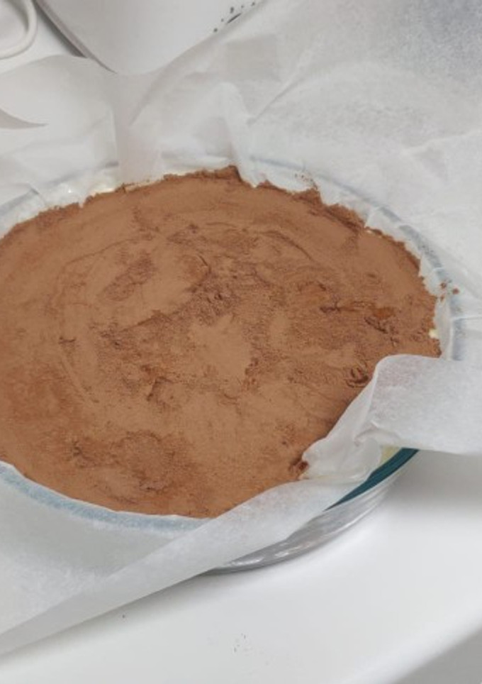 Una foto de Tarta galleta, plátano y chocolate