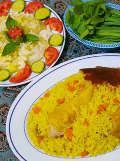 عکسی از دستور 🍀دمپخت مرغ زعفرانی🍀
