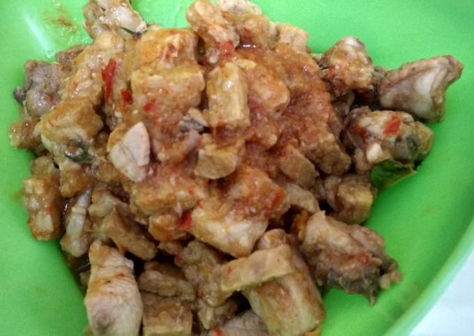 Rica pedas ayam tempe simple