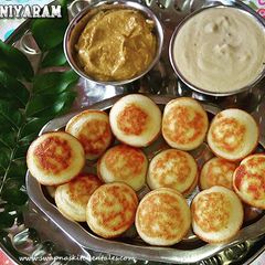 A picture of Paniyaram/Guntaponganalu (Using leftover idly/dosa batter).