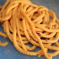 A picture of Velluli murukku / Garlic Murukku.