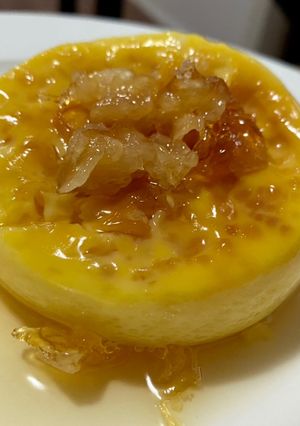 Una foto de Flan en microondas