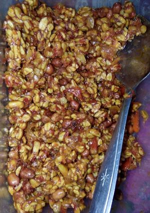 Foto resep Kering tempe kacang karamel bumbu iris