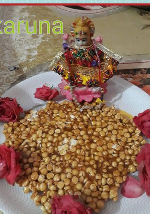 A picture of Roasted Chana Chikki.