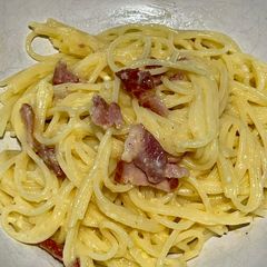 Gluten Free Dairy Free Carbonara A picture of Gluten Free Dairy Free Carbonara.