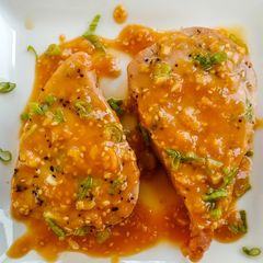 A picture of Easy Tuna Steak with Miso Ginger Sauce.