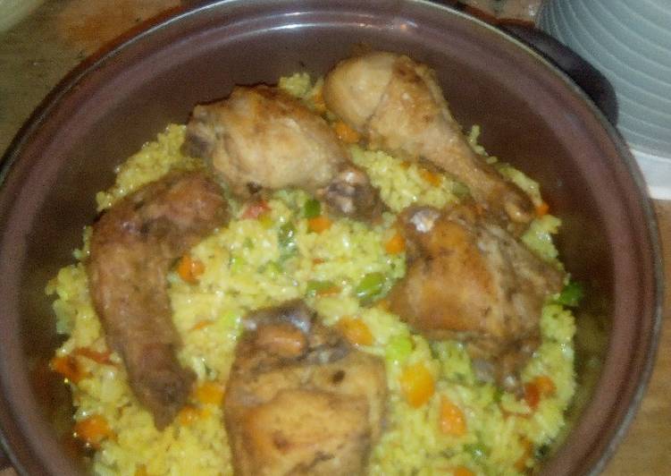 Fried rice and Chicken