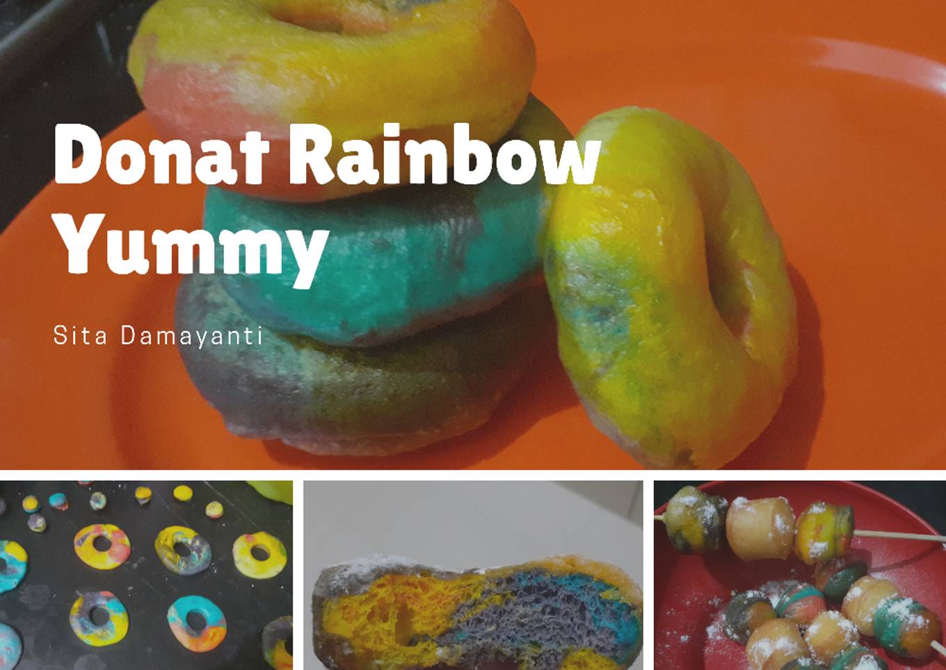 Donat Rainbow Sate Donat Enak Lembut