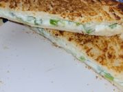 A picture of coriander leaves bread toast