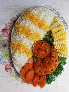 عکسی از دستور مرغ با آب زرشک 🌸 مرغ زرشکی