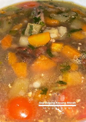 Foto resep #Sop Daging Kacang Merah by c o o k p u k