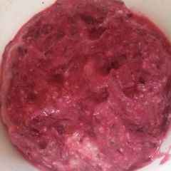 A picture of Beetroot raita.