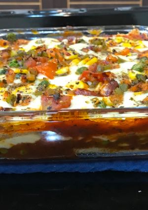 A picture of Bread Veggie Lasagna.