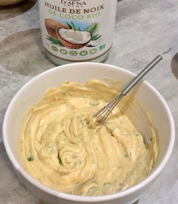 Une photo de Mayonnaise à l’huile de coco