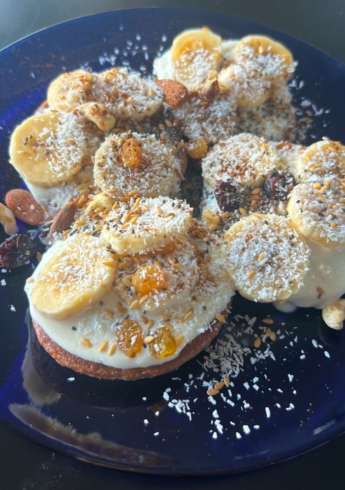 Una foto de Tortitas de cacao keto