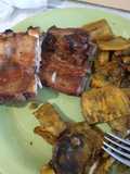 Costillas de cerdo a la BBQ con batatas crocantes a la miel 🍯