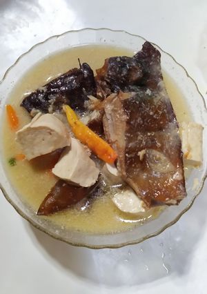 Foto resep Mangut ikan pari asap dan tahu