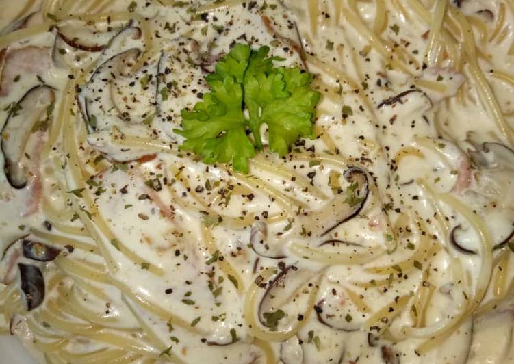 Cara termudah untuk Terbaik LezatCarbonara Extra Cheese 🧀🧀