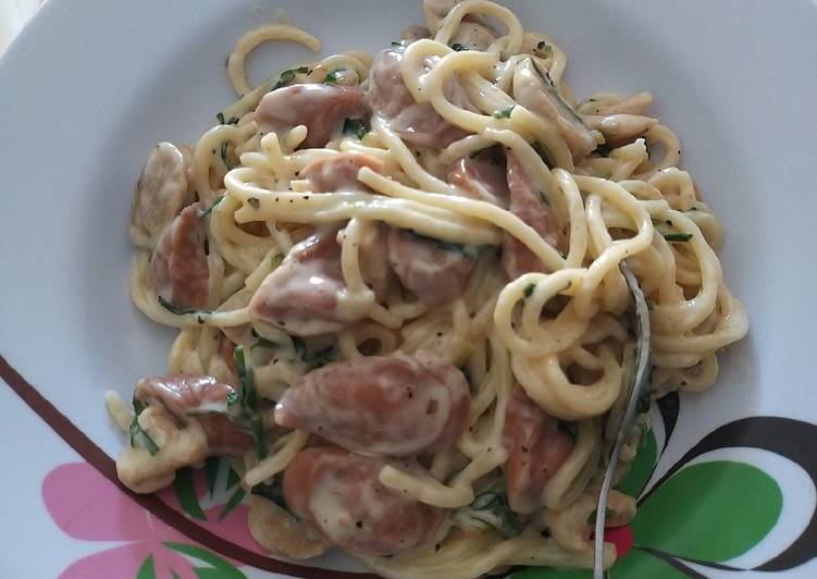 Carbonara spageti (ala ala)