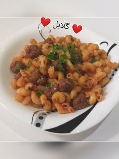 عکسی از دستور پاستا با گوشت قلقلی 😋