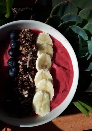 A picture of Tropical smoothie bowl.