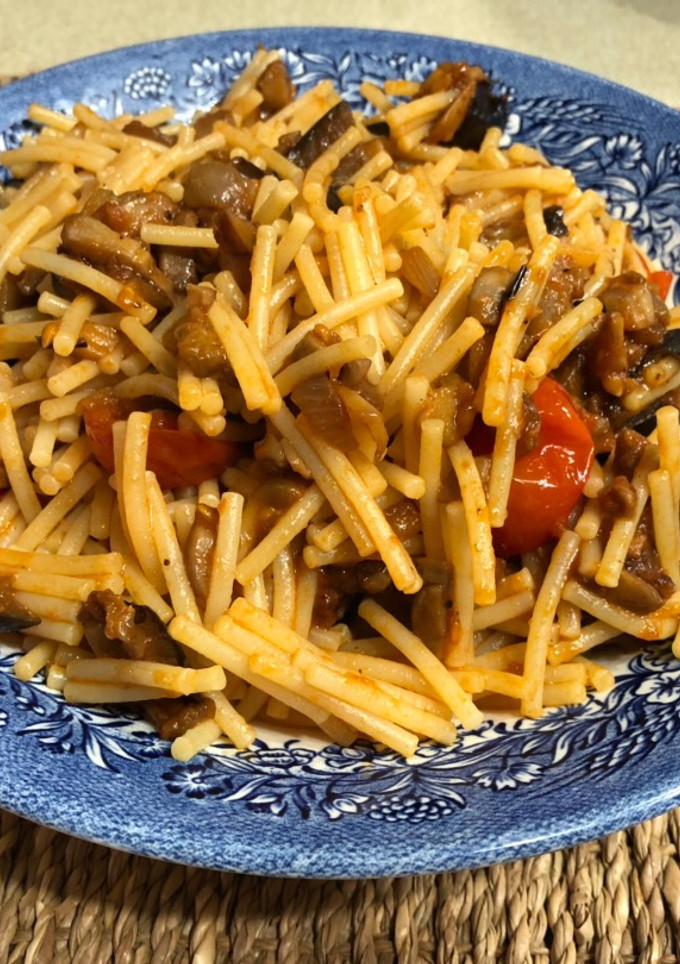 Una foto de Fideos otoñales