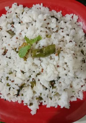 A picture of Tawa Mustard mint rice.
