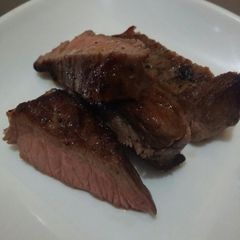 A picture of Pan seared beef steak.