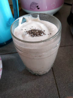 Hình của món Sinh tố chuối mix chia.