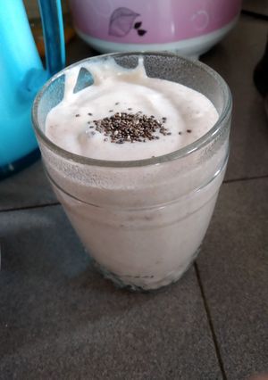 Hình của món Sinh tố chuối mix chia.