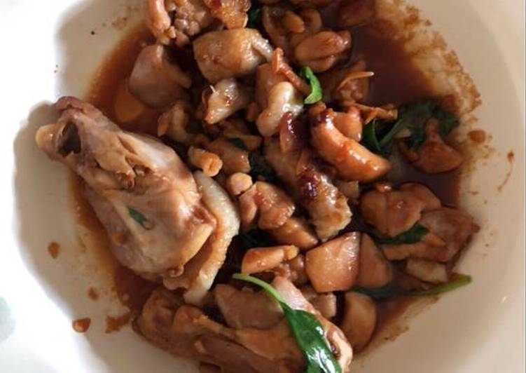 Recipe of Favorite Chicken Fried with Wine, Sesame Oil and Soy Sauce