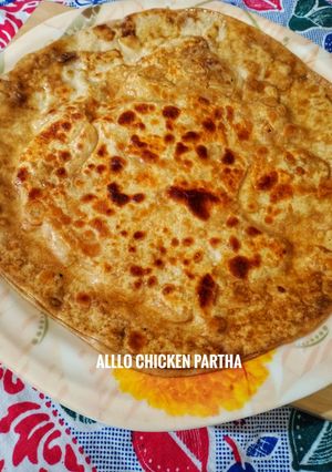 A picture of Aloo chicken paratha.