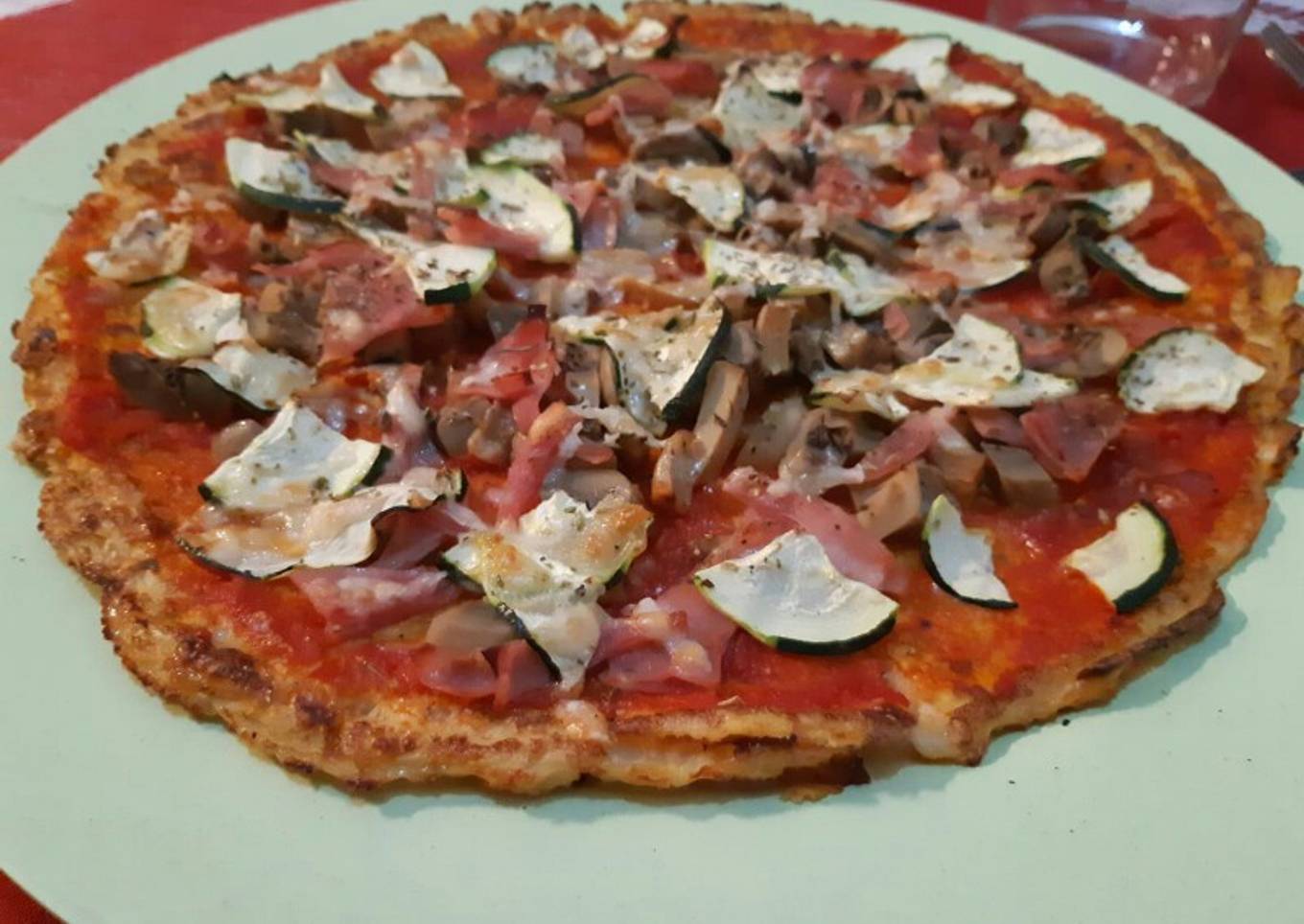 Pizza con base de coliflor