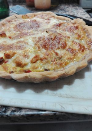 Una foto de Tarta de pollo y champignon