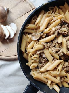Pasta in Pilzbolognese Rezepthauptbild