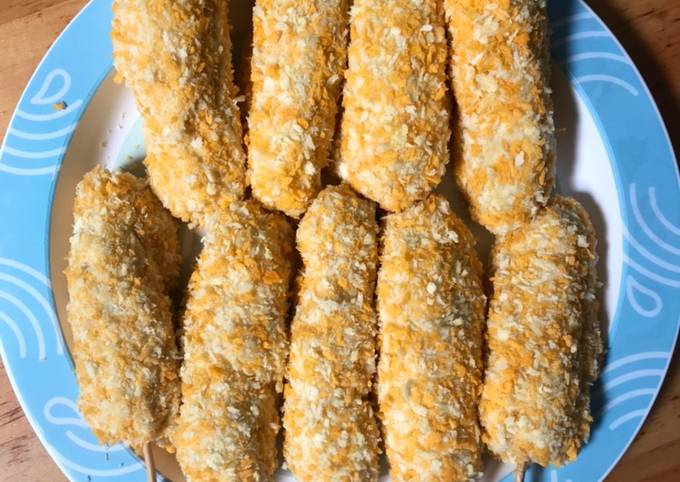 Cara bikin Corndog Mozarella Sosis Cara bikin Corndog Mozarella Sosis