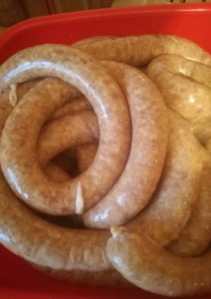 O poză a rețetei Cârnați de porc făcuți în casă.
