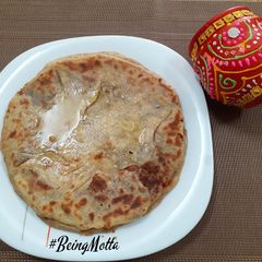 A picture of Almond-Jaggery Puran Poli.