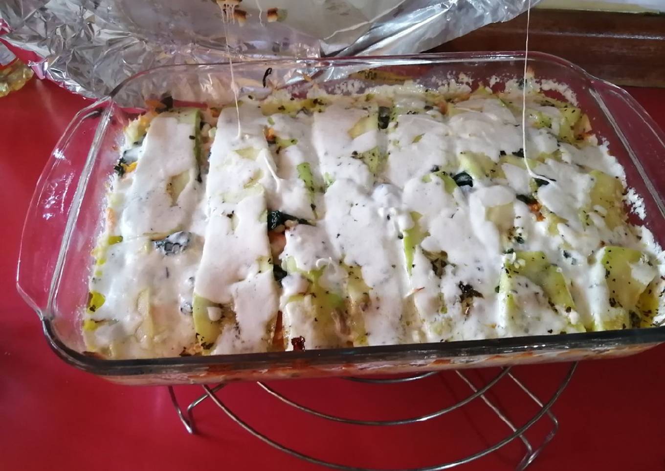 Pastel de calabaza, zanahoria y espinacas