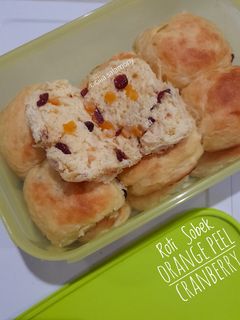 Foto resep Roti Sobek Orange Peel Cranberry