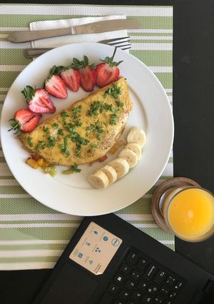 Una foto de Omelette de huevo & bacon