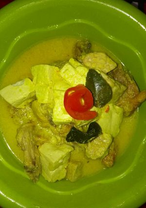 Foto resep Kari ayam tahu tempe
