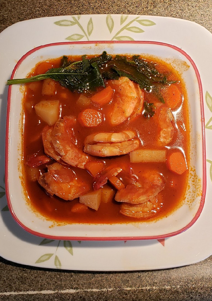 Una foto de Caldo de camarones