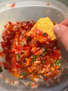 A picture of Fresh homemade salsa.