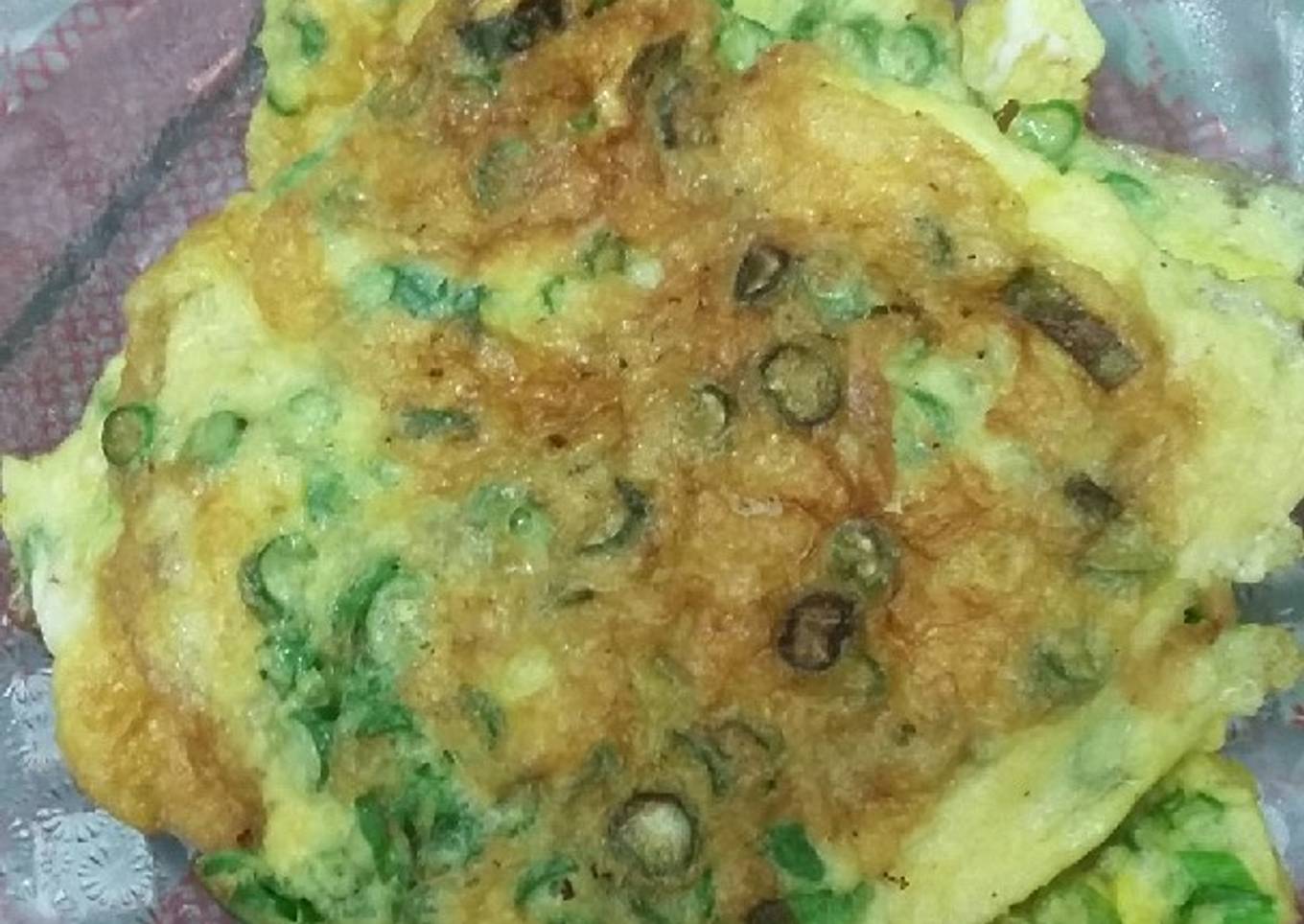 Telur dadar kacang panjang