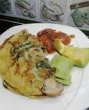 Omelette de espinaca y champiñones 🍳🥚🥬