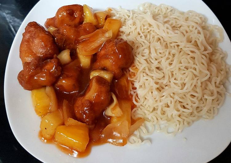Sweet & Sour Battered Chicken with Pineapple 🤗
