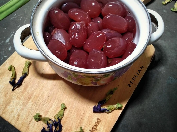 Cara Gampang Menyiapkan Resep Manisan kolang-kaling bunga telang yang Lezat Sekali Anti Ribet, Uenak Banget